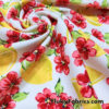 Lemon & Floral Toss Print Nylon Spandex Fabric
