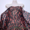 Orange Flame Print Power Mesh Fabric 4-Way Stretch Nylon Spandex