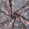 Orange Flame Print Power Mesh Fabric 4-Way Stretch Nylon Spandex