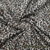 Small Leopard Print Faux Fur Fabric – Ivory Brown Black Short Pile Soft Fur