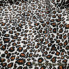 Small Leopard Print Faux Fur Fabric – Ivory Brown Black Short Pile Soft Fur