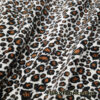 Small Leopard Print Faux Fur Fabric – Ivory Brown Black Short Pile Soft Fur