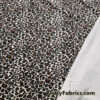 Small Leopard Print Faux Fur Fabric – Ivory Brown Black Short Pile Soft Fur