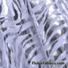 Zebra/Tiger Silver Metallic Foil on White Crushed Velvet Fabric @flukyfabrics