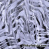 Zebra/Tiger Silver Metallic Foil on White Crushed Velvet Fabric