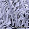Zebra/Tiger Silver Metallic Foil on White Crushed Velvet Fabric