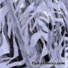 Zebra/Tiger Silver Metallic Foil on White Crushed Velvet Fabric