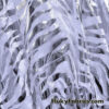 Zebra/Tiger Silver Metallic Foil on White Crushed Velvet Fabric