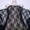 Black 4-Way Stretch Lace Fabric – Lightweight and Sheer