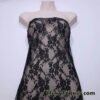Black 4-Way Stretch Lace Fabric – Lightweight and Sheer