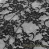 Black 4-Way Stretch Lace Fabric – Lightweight and Sheer