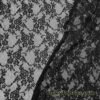Black 4-Way Stretch Lace Fabric – Lightweight and Sheer