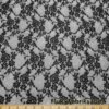 Black 4-Way Stretch Lace Fabric – Lightweight and Sheer