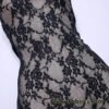 Black 4-Way Stretch Lace Fabric – Lightweight and Sheer