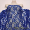 Dark Royal Blue 4-Way Stretch Lace Fabric – Lightweight and Sheer