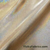 Gold Iridescent Hologram Spandex Fabric – Suncatcher Shiny 4-Way Stretch Nylon Spandex @flukyfabrics