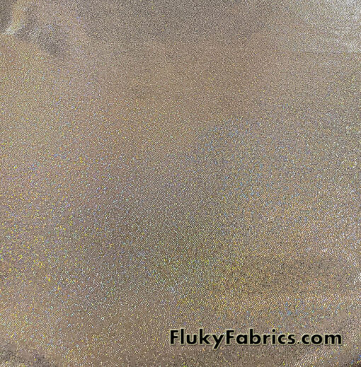 Gold Iridescent Hologram Spandex Fabric – Suncatcher Shiny 4-Way Stretch Nylon Spandex