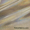 Gold Iridescent Hologram Spandex Fabric – Suncatcher Shiny 4-Way Stretch Nylon Spandex