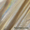 Gold Iridescent Hologram Spandex Fabric – Suncatcher Shiny 4-Way Stretch Nylon Spandex