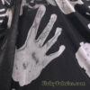 Gray Handprint Power Mesh Fabric – Black Sheer 4-Way Stretch Nylon Spandex
