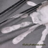 Gray Handprint Power Mesh Fabric – Black Sheer 4-Way Stretch Nylon Spandex