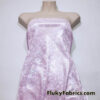 Iridescent on Pale Pink Exotic Dragon Scales Iridescent Metallic Foil on Crushed Ice Velvet