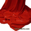 Rich Red Imitation Latex Fabric – Glossy Liquid Look with 4-Way Stretch