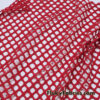 Ruby Red Color Big Hole Fishnet Fabric