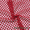 Ruby Red Color Big Hole Fishnet Fabric