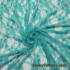 Sea Green 4-Way Stretch Lace Fabric – Lightweight and Sheer