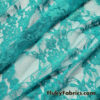 Sea Green 4-Way Stretch Lace Fabric – Lightweight and Sheer