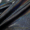 Black with Iridescent Hologram Foil Spandex Fabric: Suncatcher 4-Way Stretch @flukyfabrics