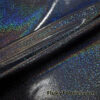 Black with Iridescent Hologram Foil Spandex Fabric: Suncatcher 4-Way Stretch