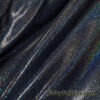 Black with Iridescent Hologram Foil Spandex Fabric: Suncatcher 4-Way Stretch