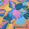 Colorful Tropical Leaves Print Nylon Spandex Fabric