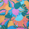 Colorful Tropical Leaves Print Nylon Spandex Fabric