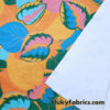 Colorful Tropical Leaves Print Nylon Spandex Fabric