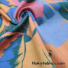 Colorful Tropical Leaves Print Nylon Spandex Fabric