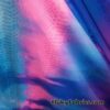 Cotton Candy Pink and Blue Tie Dye with Snake Metallic Foil Design Nylon Spandex