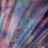 Cotton Candy Pink and Blue Tie Dye with Snake Metallic Foil Design Nylon Spandex