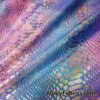 Cotton Candy Pink and Blue Tie Dye with Snake Metallic Foil Design Nylon Spandex
