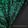 Green Splatter Metallic Foil, Shiny Black Stretch Mystique Nylon Spandex Fabric