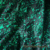 Green Splatter Metallic Foil, Shiny Black Stretch Mystique Nylon Spandex Fabric