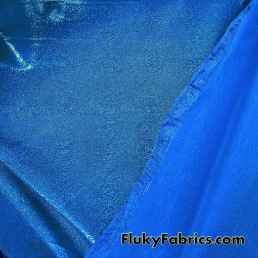 Metallic Blue Shiny Mystique 4-Way Stretch Spandex Fabric