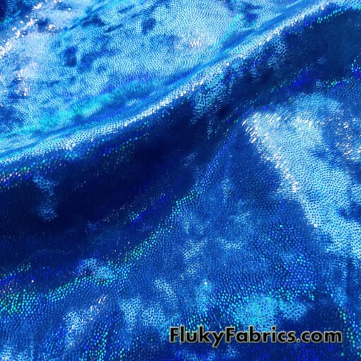 Royal Blue Ice Velvet with Mystique Iridescent Foggy Foil
