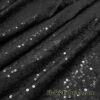 Black Sequin 2-Way Stretch Lightweight Poly Spandex Fabric