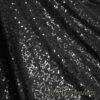Black Sequin 2-Way Stretch Lightweight Poly Spandex Fabric
