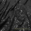 Black Sequin 2-Way Stretch Lightweight Poly Spandex Fabric