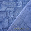 Denim Blue Glitter Mesh Fabric 4-Way Stretch Sheer Spandex with Jeans Pocket Print