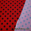 Red Polka Dot Poly Spandex Fabric
